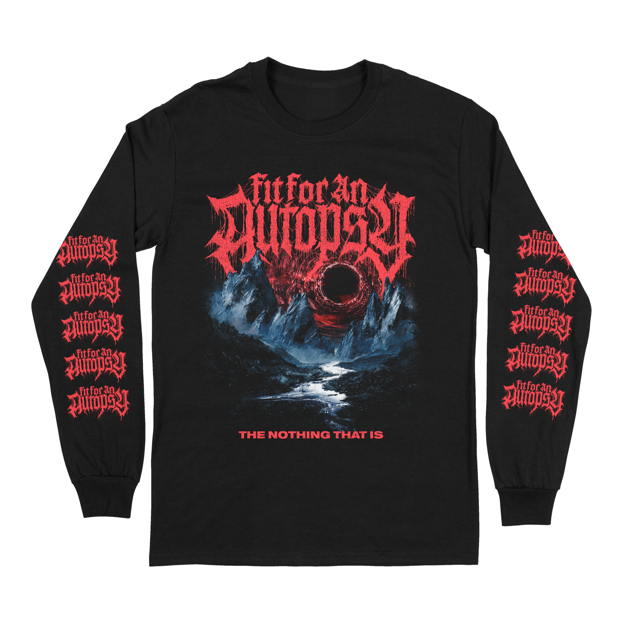 Novel Core “BACK TO AGF” T-Shirt Mサイズ Red Black Hole Long Sleeve – Fit For An Autopsy