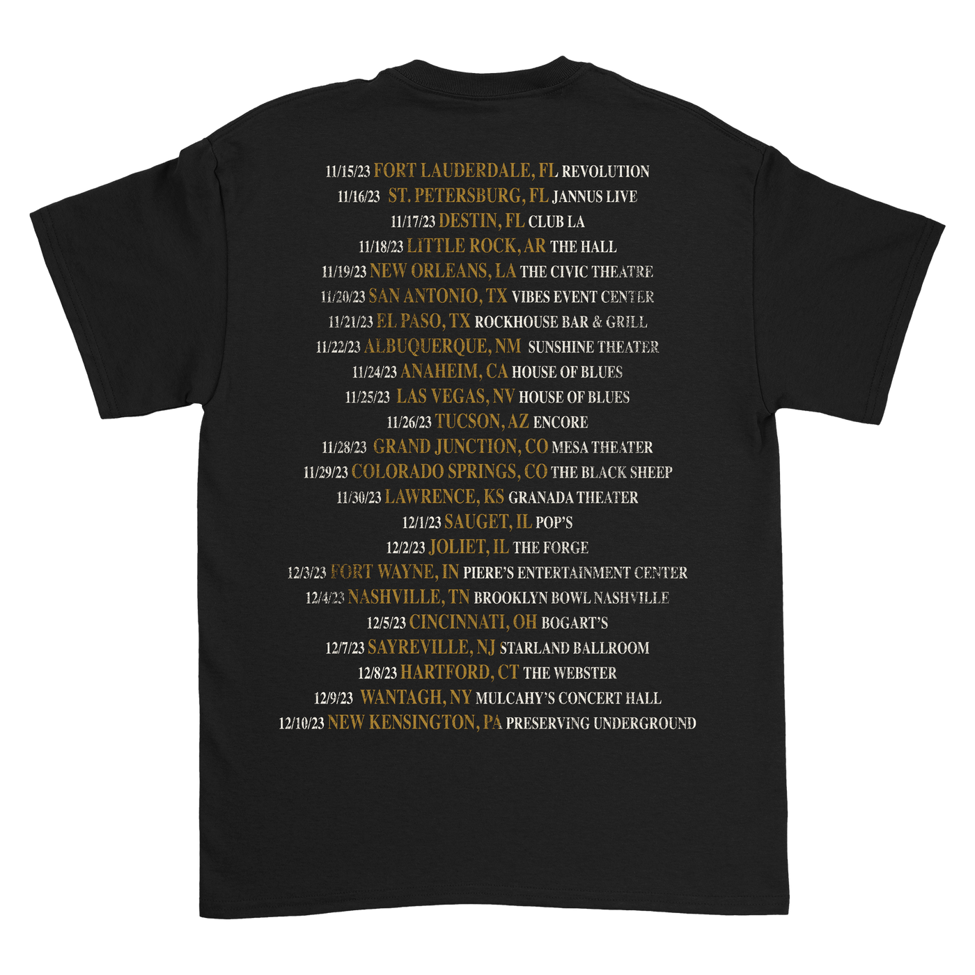 November 2023 Tour T-Shirt